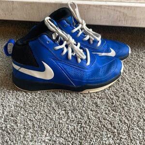 Nike Kids Royal Blue and White Mid-Top Sneakers